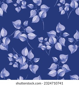 Seamless leaves pattern. Vector Illustration