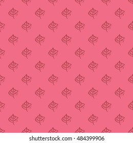 Seamless leaves pattern. Vector illustration.
