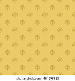 Seamless leaves pattern. Vector illustration.