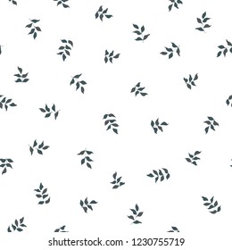 Seamless Leaves pattern. Vector leaf background texture.