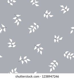 Seamless Leaves pattern. Vector leaf background texture.