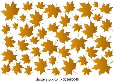 Seamless Leaves Pattern/ yellow brown