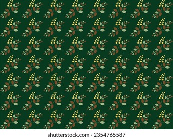 Patrón de hojas sin foco.Diseño de color verde para papel de pared, fondo, tela, envoltura.