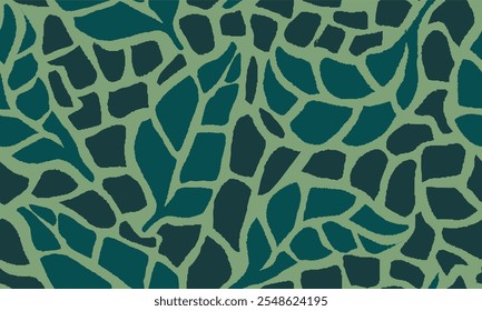 Textura De Folhas Sem Costura. Padrão De Folha Monocromática. Padrão de folhas orgânicas. Padrão Floral Verde. Plano de fundo padrão sem emenda da folha abstrata.