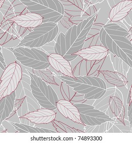 Seamless with leaves. Vector illustration.