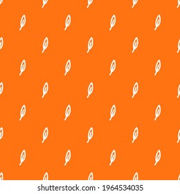 Seamless leaves vector pattern. Repeat forest leaf background with cute nature elements. Trendy orange flora fashion print design. Modern texture illustration.