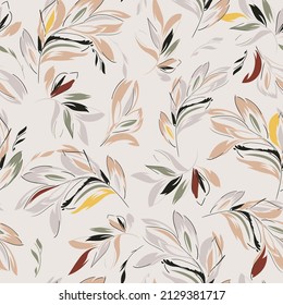 seamless leaves wallpaper pattern on background