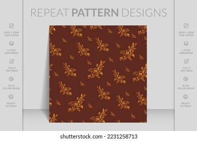 Patrón de fondo de fondo de hojas sin soldadura. Diseño para envolturas, papeles pintados, postales, tarjetas de felicitación, invitaciones a bodas, eventos románticos, papel pintado, papel de envoltura, fondo, tela.