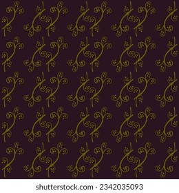 Seamless leaves wallpaper pattern on background.vector
