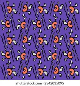 Seamless leaves wallpaper pattern on background.vector