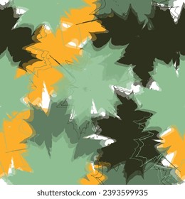 seamless leaves wallpaper pattern on textures background Seamless abstract botanical pattern.