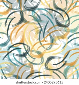 seamless leaves wallpaper pattern on background Artistic seamless pattern with abstract leaves.