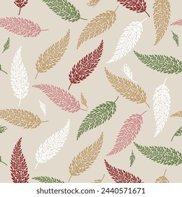 seamless leaves wallpaper pattern on background 