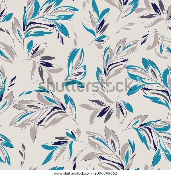 seamless leaves\
wallpaper pattern on\
background