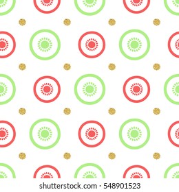 seamless lemon with gold dot glitter pattern background