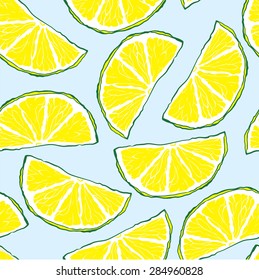 Seamless lemon pattern