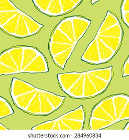 Seamless lemon pattern