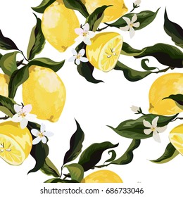 Seamless Lemon Pattern