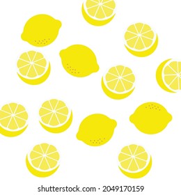 Seamless lemon pattern design vector illustration