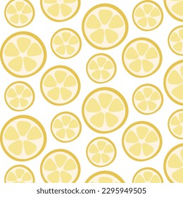 Seamless lemon pattern. Hand drawn vector illustration for summer romantic cover, tropical wallpaper, vintage texture