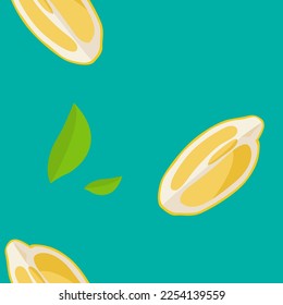 seamless lemon pattern, pieces of lemons