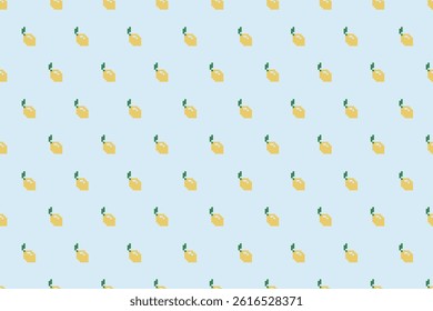 seamless lemon pixel art textile fabric  geometric pattern