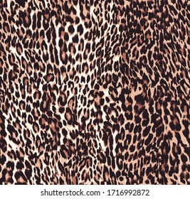 Seamless leopard design pattern vector.