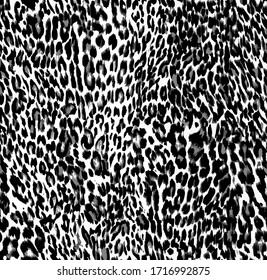 Seamless leopard design pattern vector.