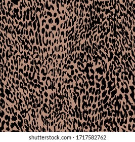 Seamless leopard design pattern vector.