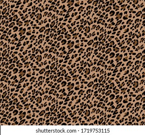 Seamless leopard design pattern vector.