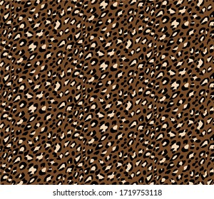 Seamless leopard design pattern vector.