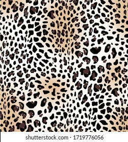 Seamless leopard design pattern vector.