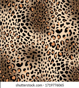 Seamless leopard design pattern vector.