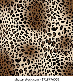 Seamless leopard design pattern vector.