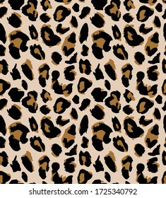 Vector de patrón de diseño de leopardo sin foco.