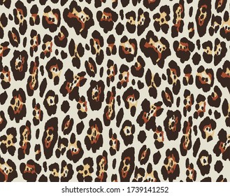 Seamless leopard design pattern vector.