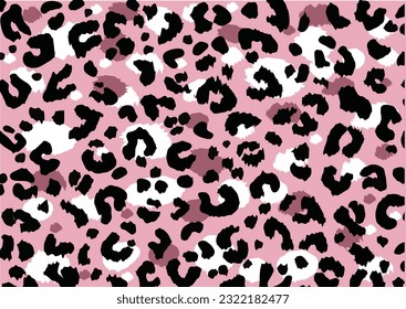 seamless leopard design pink wild animal skin design