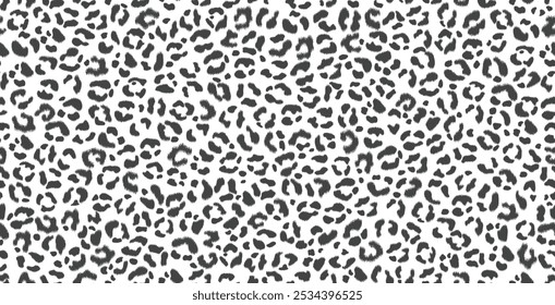 Seamless leopard fabric lines and patterns on a white background.