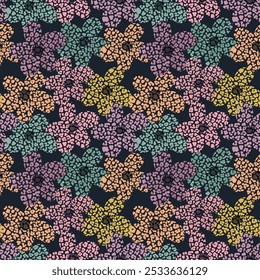 Seamless Leopard Flowers Pattern. For fabric and other uses