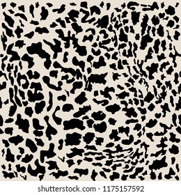 Seamless Leopard fur pattern, background