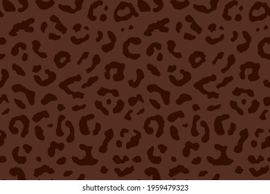 Seamless leopard fur pattern. Fashionable wild leopard print background. Modern panther animal fabric textile print design. Stylish vector black grey and white illustration