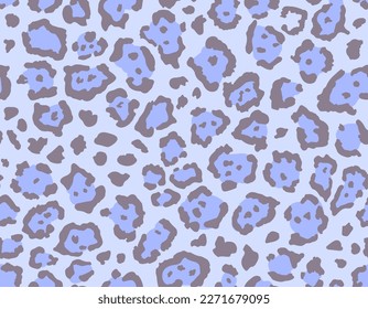 Seamless leopard fur pattern. Fashionable wild leopard print background. Modern panther animal fabric textile print design. Stylish vector color illustration