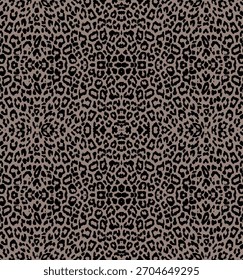 Padrão de pele de leopardo sem costura com tons de ouro naturais e pontos escuros, ideal para design têxtil, fundos de moda, impressões de tecido e superfícies decorativas elegantes.