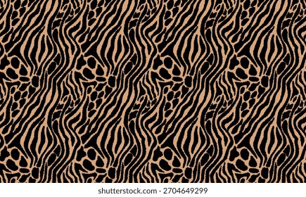 Patrón de piel de leopardo sin costuras con tonos dorados naturales y manchas oscuras, ideal para el diseño textil, fondos de moda, impresiones de tela y superficies decorativas con estilo.