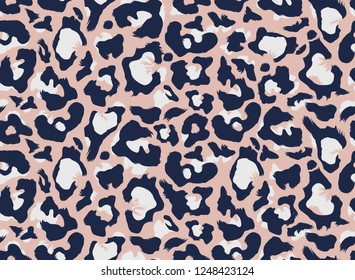 Seamless Leopard Fur Vector Pattern