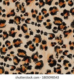 seamless leopard nature pattern design