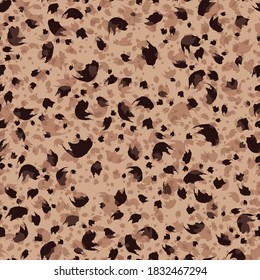 Seamless Leopard Pattern - All Over Animal Print Vector - Abstract Safari Jaguar Graphic with Transparent Layers