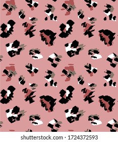 Seamless leopard pattern, animal print.