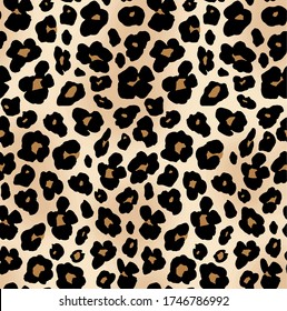 Seamless leopard pattern, animal print.