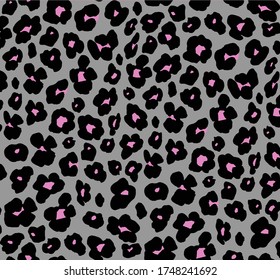Seamless leopard pattern, animal print.